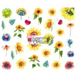 Stickere cu Apa pentru unghii cod A1640 cu floricele colorate